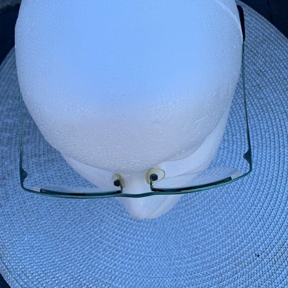 Vintage Frames Semi Rimless Anglo American Eyewear MOD M63 Metallic Green - Picture 4 of 14